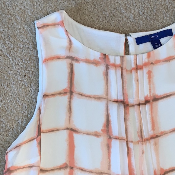 Apt. 9 Sleeveless Top, Sheer Overlay, Size Medium - Picture 3 of 11